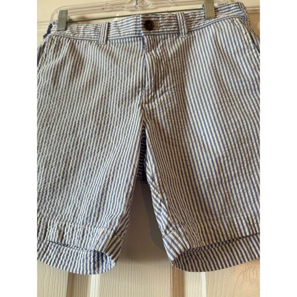 J Crew Blue White Striped 4 Pocket Women's Classic Bermuda Chino Shorts Size 30 - Picture 6 of 9